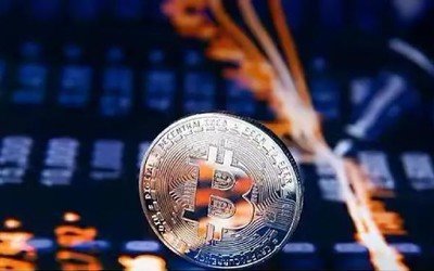 Close-up of modern ASIC cryptocurrency mining rig in action