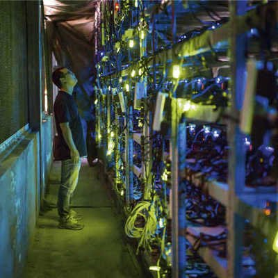 An dynamic view of a Canaan mining rig, showcasing its role in hosting and optimizing cryptocurrency extraction